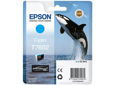 Original Epson C13T76024010 (T7602) Druckerpatrone  Cyan...