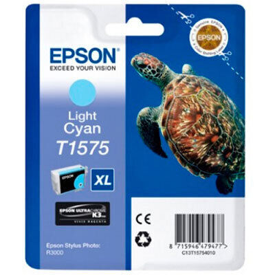 Original Epson T1575 Druckerpatrone Cyan (hell) (25,9 ml)