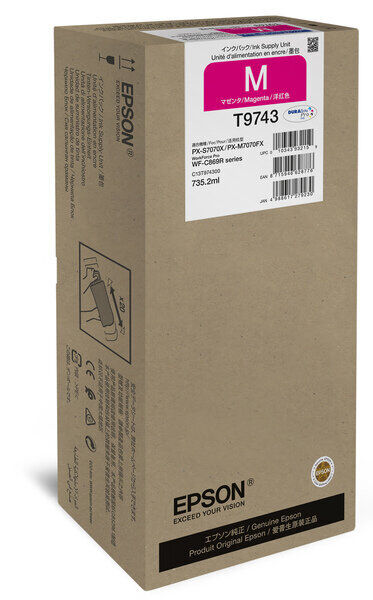 Original Epson Druckerpatrone T9743 Magenta ~735,2 ml