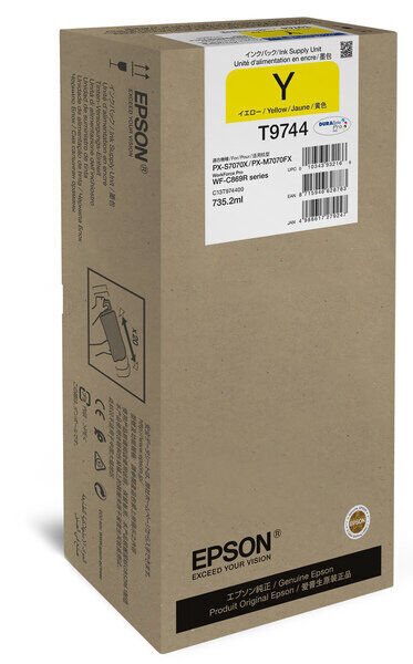 Original Epson Druckerpatrone T9744 Gelb ~735,2 ml