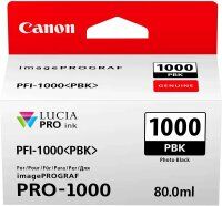 Original Canon PFI-1000 PBK Schwarz foto 0546C001 Tintenpatrone (80ml)