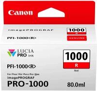 Original Canon PFI-1000 R Rot 0554C001 Tintenpatrone (80ml)