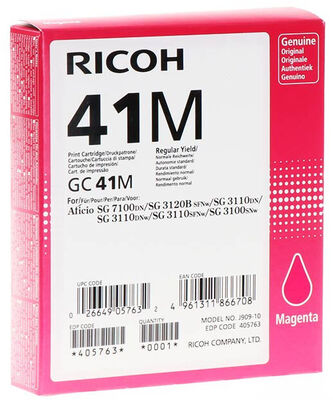 Original Ricoh 405763 GC-41 M Tintenpatrone Magenta...