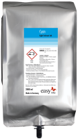 Kompatibel easy SS21 Solvent Tinte Cyan SS21-BAG2-C, 2 Liter Beutel