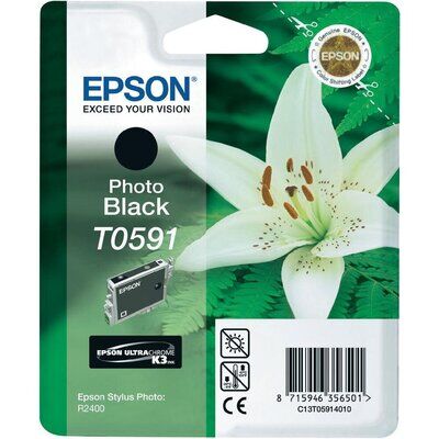 Original Epson T0591 Druckerpatrone Schwarz (foto) (13ml)