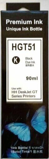 Kompatibel zu HP GT51 BK M0H57AE Tinte Schwarz (90ml)