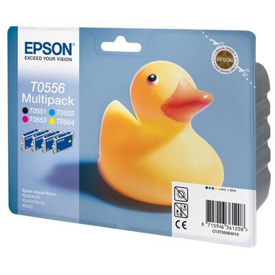 Original Epson T0556 Multipack 4 Druckerpatronen BK C M Y