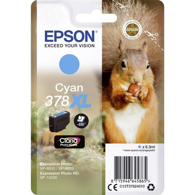 Original Epson 378 XL (C13T37924010) Cyan (~830 Seiten)