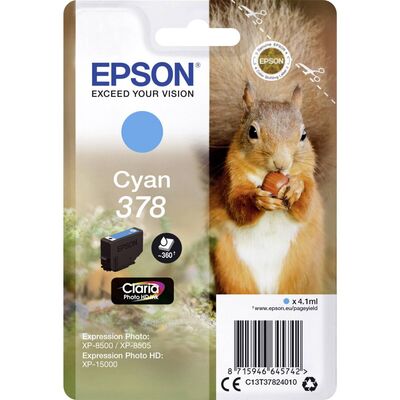 Original Epson 378 (C13T37824010) Cyan (~360 Seiten)