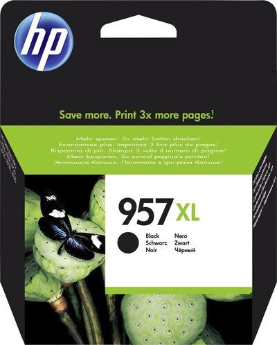 Original HP 957 XL Druckerpatrone BK Schwarz (~3.000 Seiten)