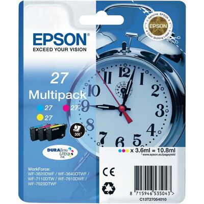 Original Epson T2705 Multipack Color 3 Druckerpatronen C M Y