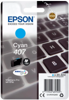 Original Epson 407 C13T07U240 Druckerpatrone Cyan 1900 Seiten