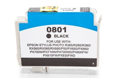 Kompatibel zu Epson T0801 Druckerpatrone Schwarz