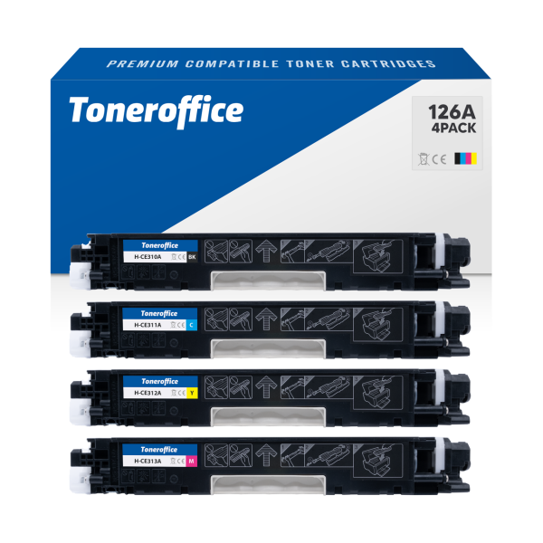 Kompatibel HP CE310A CE311A CE312A CE313A 126A Toner Multipack BK C M Y 4er Set