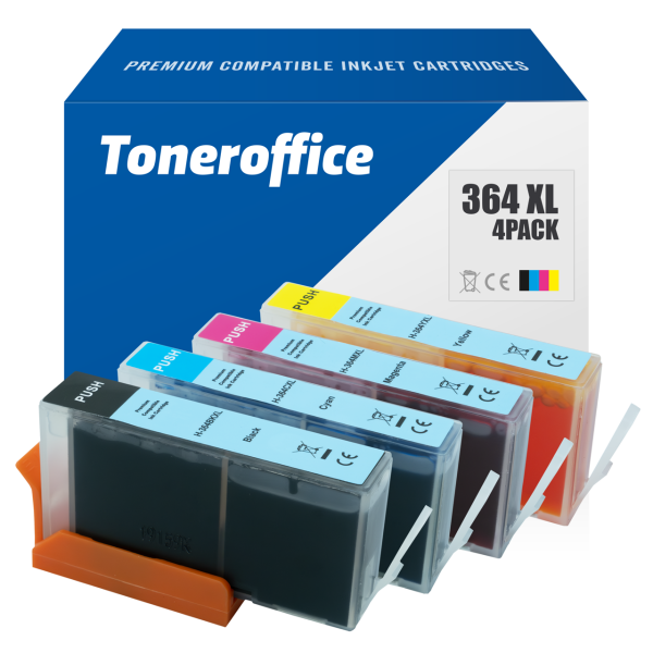 Kompatibel HP 364 XL Druckerpatronen BK C M Y 4er Set