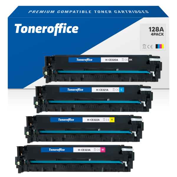 Kompatibel HP Laserjet Pro CM1410 CM1415 CP1525 128A Toner BK C M Y CE320A CE321A CE322A CE323A Set