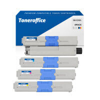 Kompatibel zu Oki C301 C321 MC332 MC342 DN DNW C M Y BK Multipack 4er Set