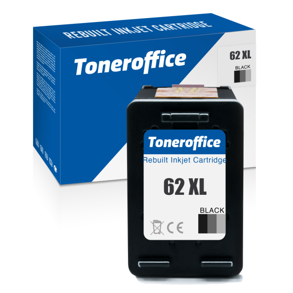 Kompatibel zu HP 62 XL C2P05AE Druckerpatrone BK Schwarz (16ml)