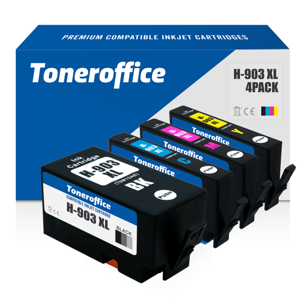 Kompatibel zu HP 903 XL 3HZ51AE Multipack Druckerpatronen BK C M Y 4er Set