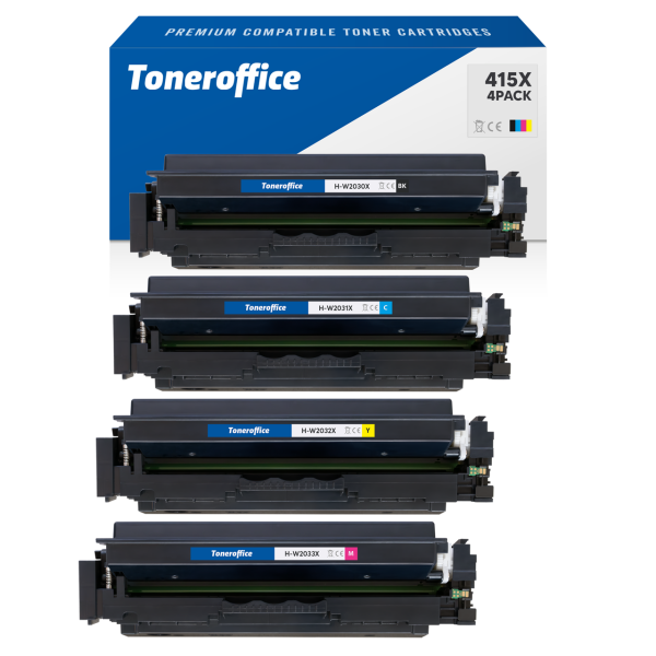 Kompatibel zu HP 415X Toner 4er Set W2030X W2031X W2032X W2033X Color Laserjet Pro M454 MFP M479 Kompatibel zu HP 415X Toner 4er Set W2030X W2031X W2032X W2033X Color Laserjet Pro M454 MFP M479