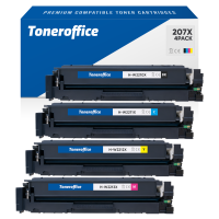 Kompatibel HP W2210X W2211X W2212X W2213X 207X Toner Set Color LaserJet Pro M255 MFP M282 M283 Chip