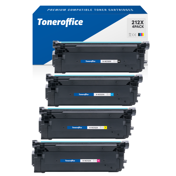Kompatibel zu HP 212X W2120X W2121X W2122X W2123X Toner BK C M Y 4er Set (BK ~13000 S./CMY ~10000S.)