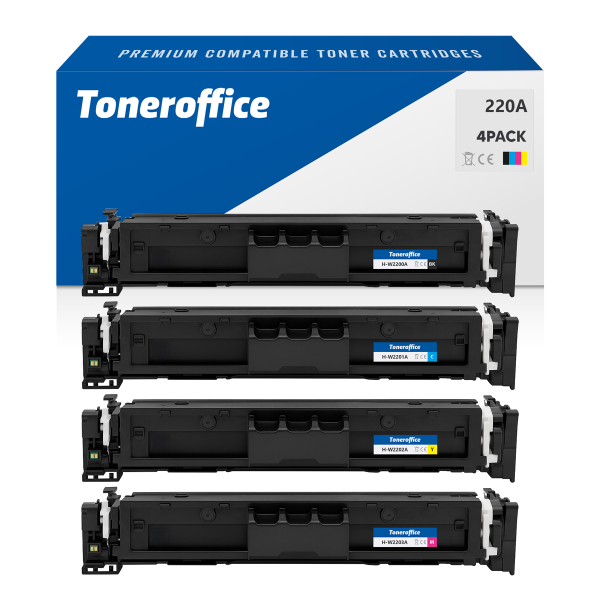 Kompatibel zu HP 220A W2200A W2201A W2202A W2203A Toner BK C M Y 4er Set mit Chip