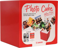 Original Canon PG-540 + CL-541 Doppelpack Druckerpatronen + Photo Cube + Fotopapier