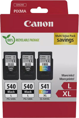 Original Canon 2x PG-540 L + 1x CL-541 XL 3er-Pack...