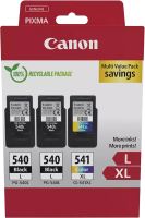 Original Canon 2x PG-540 L + 1x CL-541 XL 3er-Pack Druckerpatronen