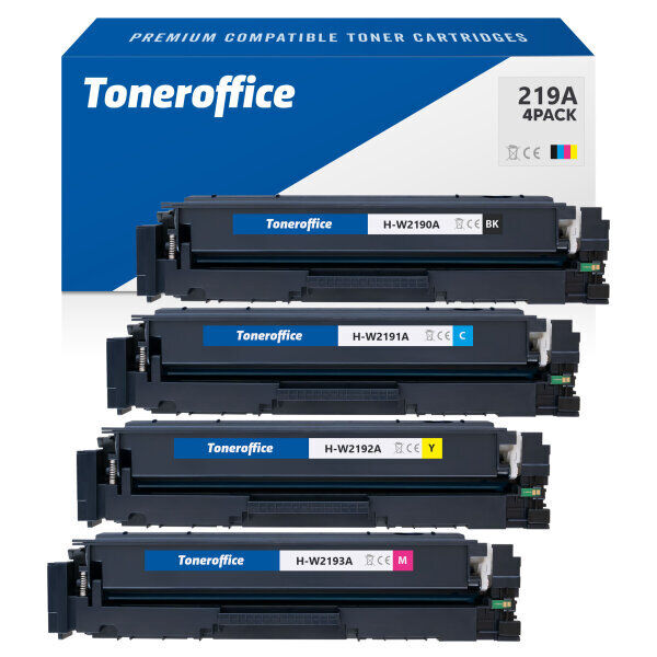 Kompatibel zu HP 219A W2190A W2191A W2192A W2193A Toner BK C M Y 4er Set