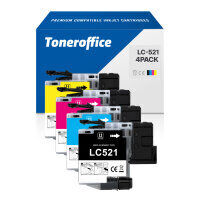 Kompatibel zu Brother LC-521VAL Druckerpatronen BK C M Y Multipack