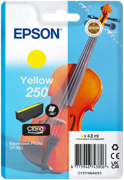 Original Epson 250 C13T16N44010 Gelb Druckerpatrone...