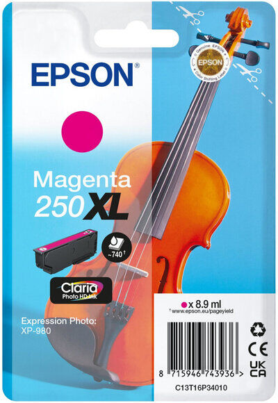 Original Epson 250XL C13T16P34010 Magenta Druckerpatrone...