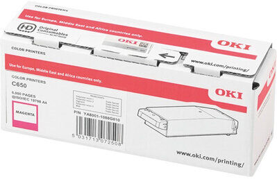 Original OKI 09006128 (C650) Magenta Toner (~6000 Seiten)