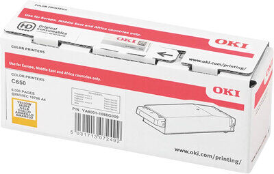 Original OKI 09006129 (C650) Gelb Toner (~6000 Seiten)