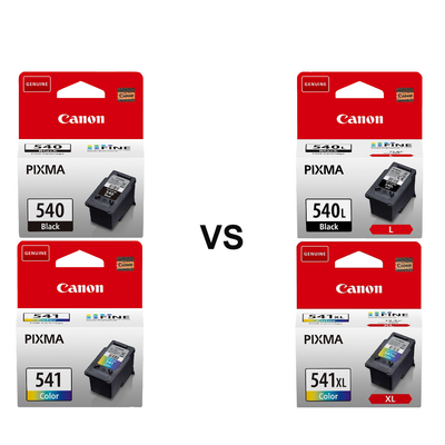 Canon PG-540 / CL-541 vs PG-540 L / CL-541 XL &ndash;...