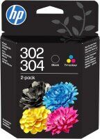 Original HP 302/304 B82L1AE 3-Colour + BK Multipack Druckerpatronen