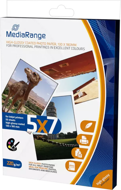 MediaRange Fotopapier 13x18cm 220g 50 Blatt