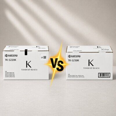 Kyocera TK-5220 vs Kyocera TK-5230 &ndash; Unterschiede...