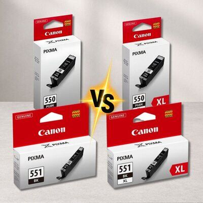 Canon PGI-550 / CLI-551 vs Canon PGI-550 XL / CLI-551 XL...