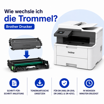 Brother Trommel wechseln &ndash; Anleitung nach Modell